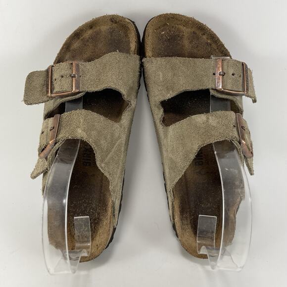 Birkenstock Arizona Slide Sandals Womens Size 39 US 8-8.5 Narrow Suede Soft FB - Picture 5 of 9